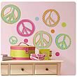 Peace Signs Peel and Stick Wall Appliques